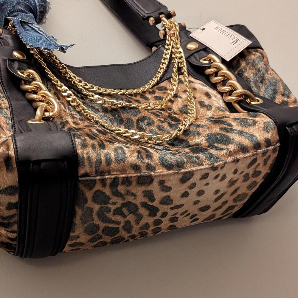 Y2K Maxximum Leopard Chain Tote – Deadstock Statement Bag - Picture 6 of 7